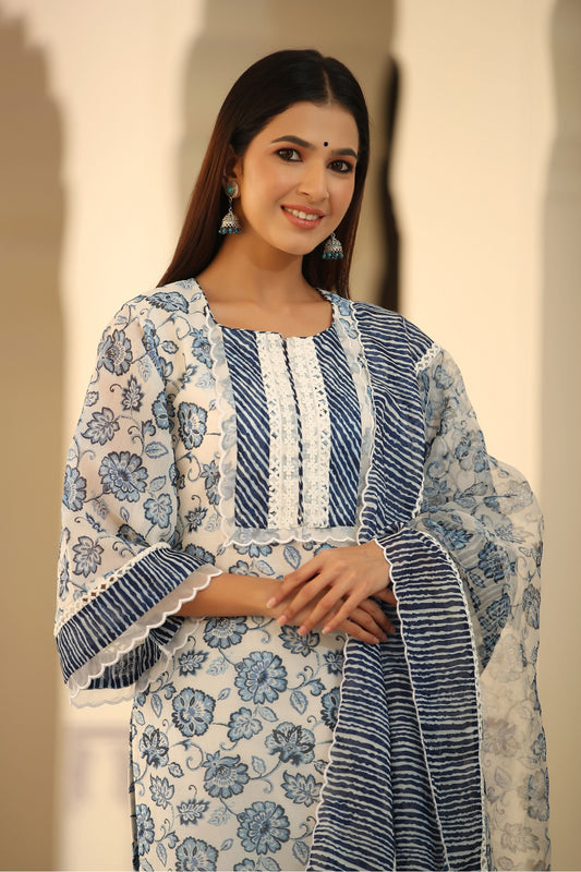 Aura Chanderi Kurta Set