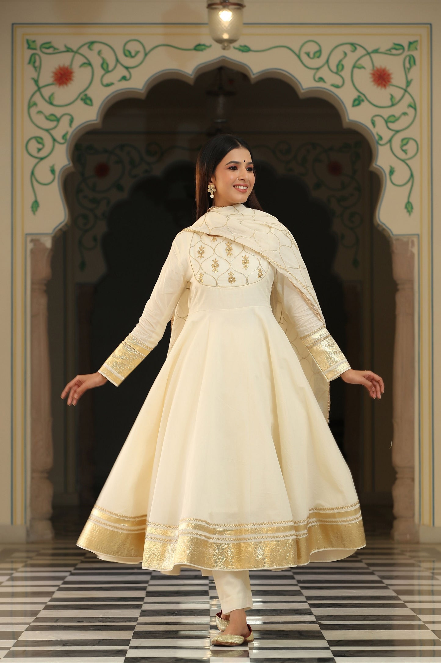 Jannat Gota Patti Kurta Set with Dupatta