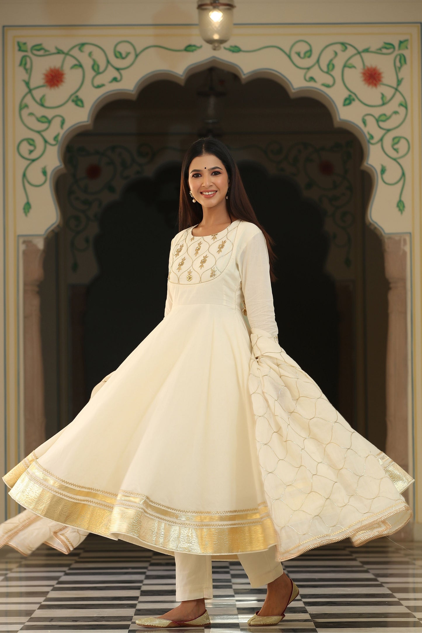 Jannat Gota Patti Kurta Set with Dupatta