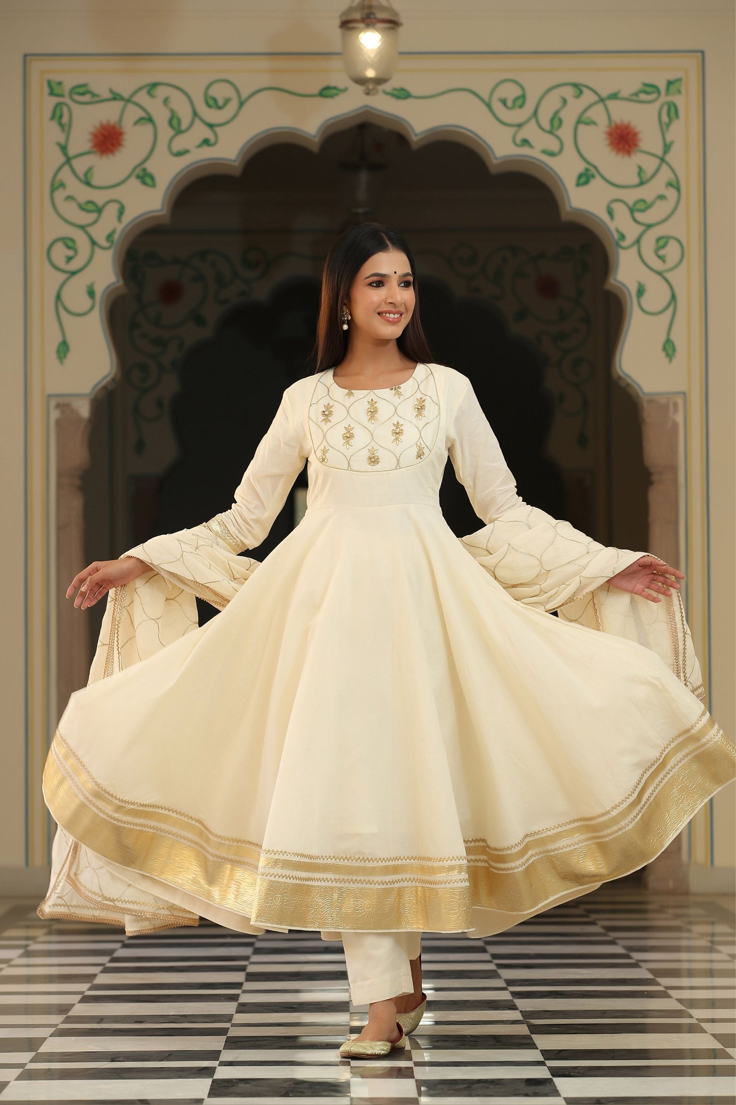 Jannat Gota Patti Kurta Set with Dupatta